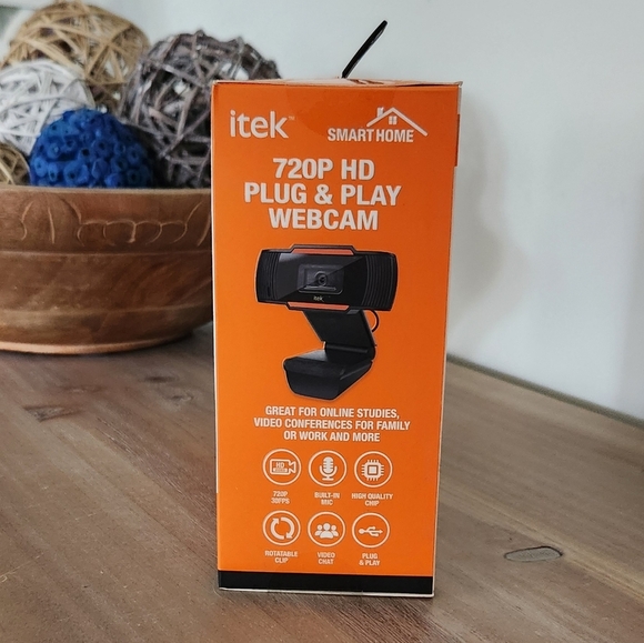 🎥 Itek 720P HD Plug & Play Webcam – Built-In Mic, USB + 3.5mm Jack, NWT - Picture 4 of 7